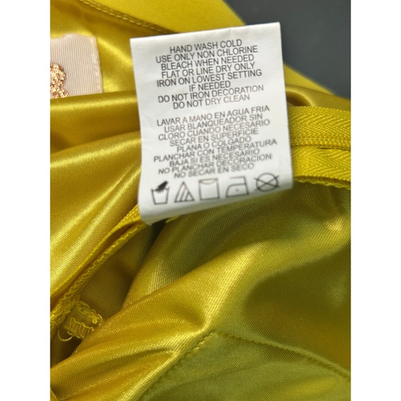 NWT GB Gianni Bini One Shoulder Dress Party Cocktail Embellished Yellow‎ Size 7 - Picture 10 of 10